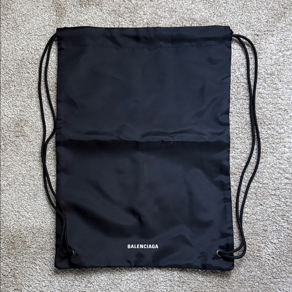 Balenciaga Black Drawstring Backpack